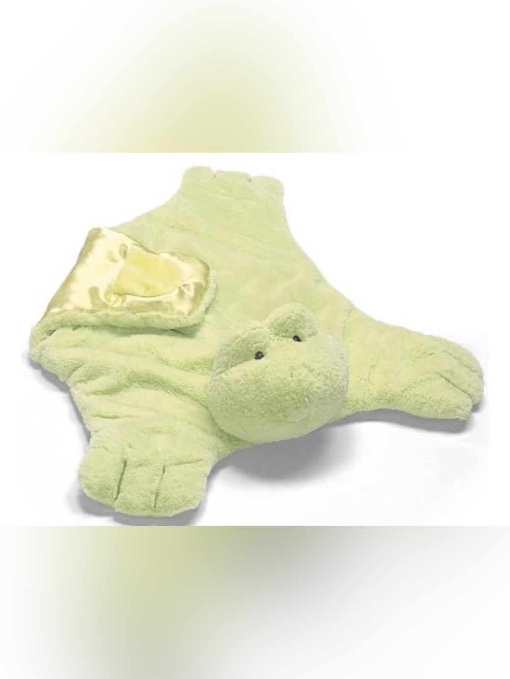 Big Baby Gund Comfy Cozy Frog Blanket Lovey Green 22x24